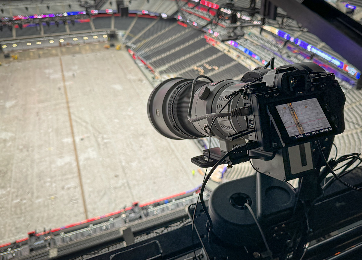 A robotic camera set-up for Super Bowl